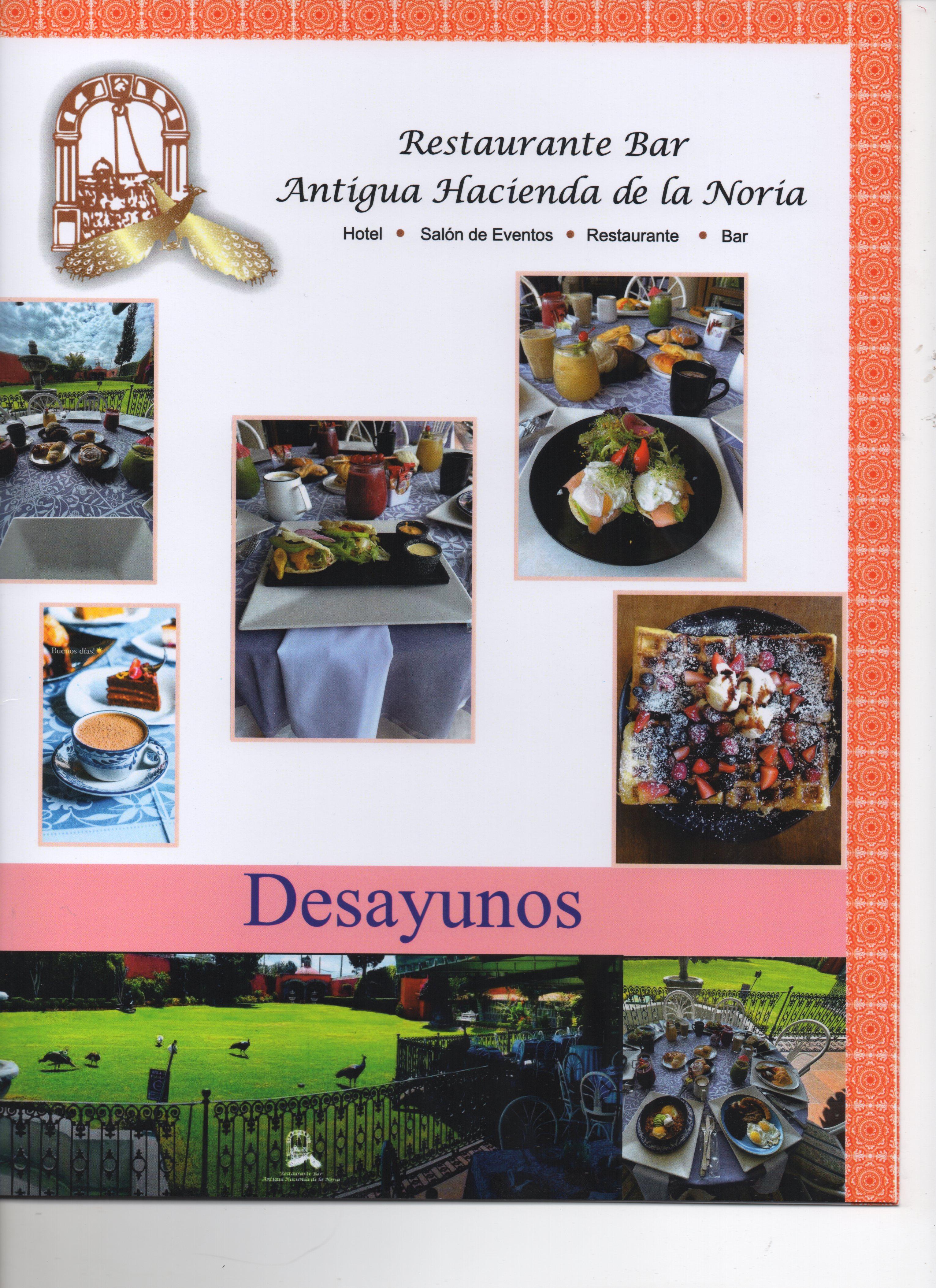 Página 1 del Menú de Desayunos