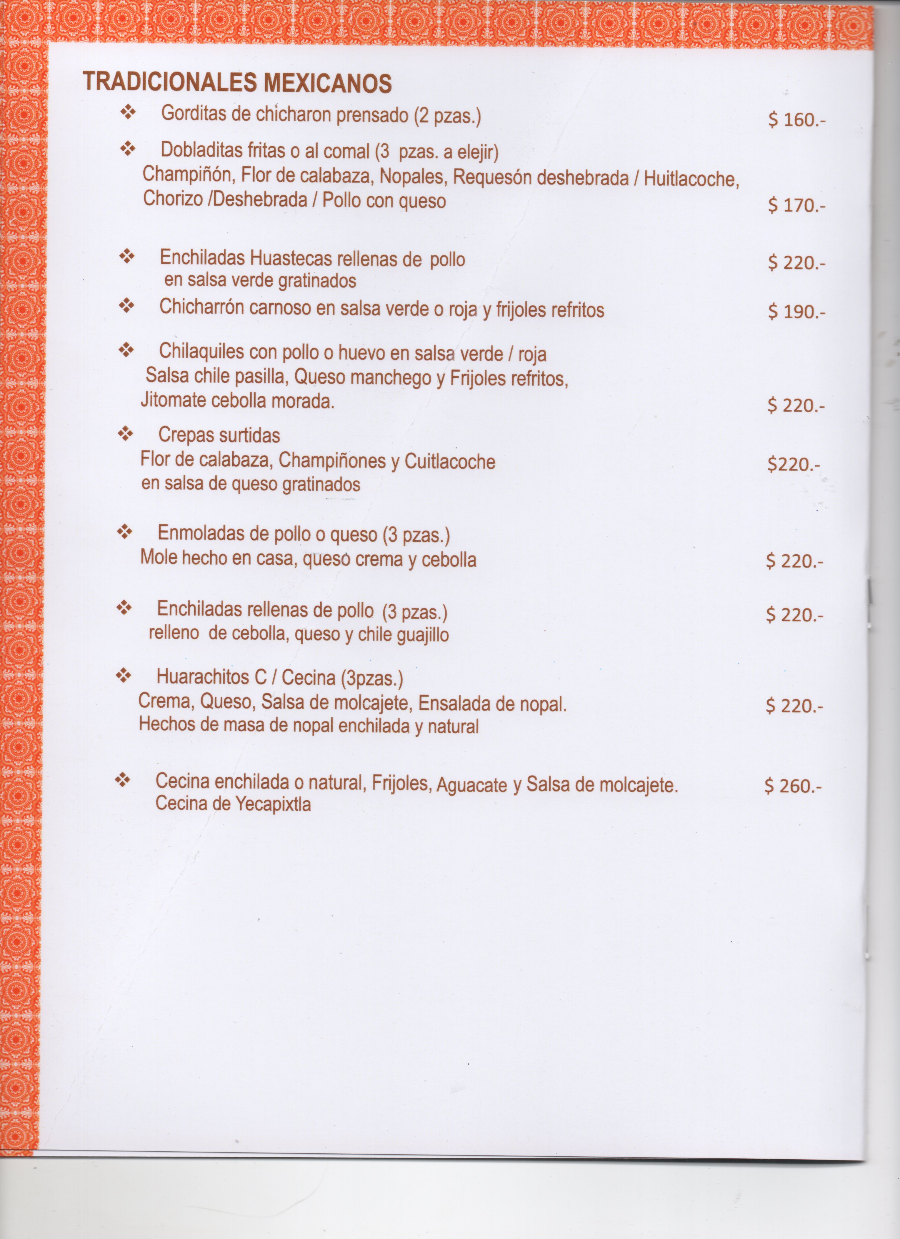 Página 3 del Menú de Desayunos