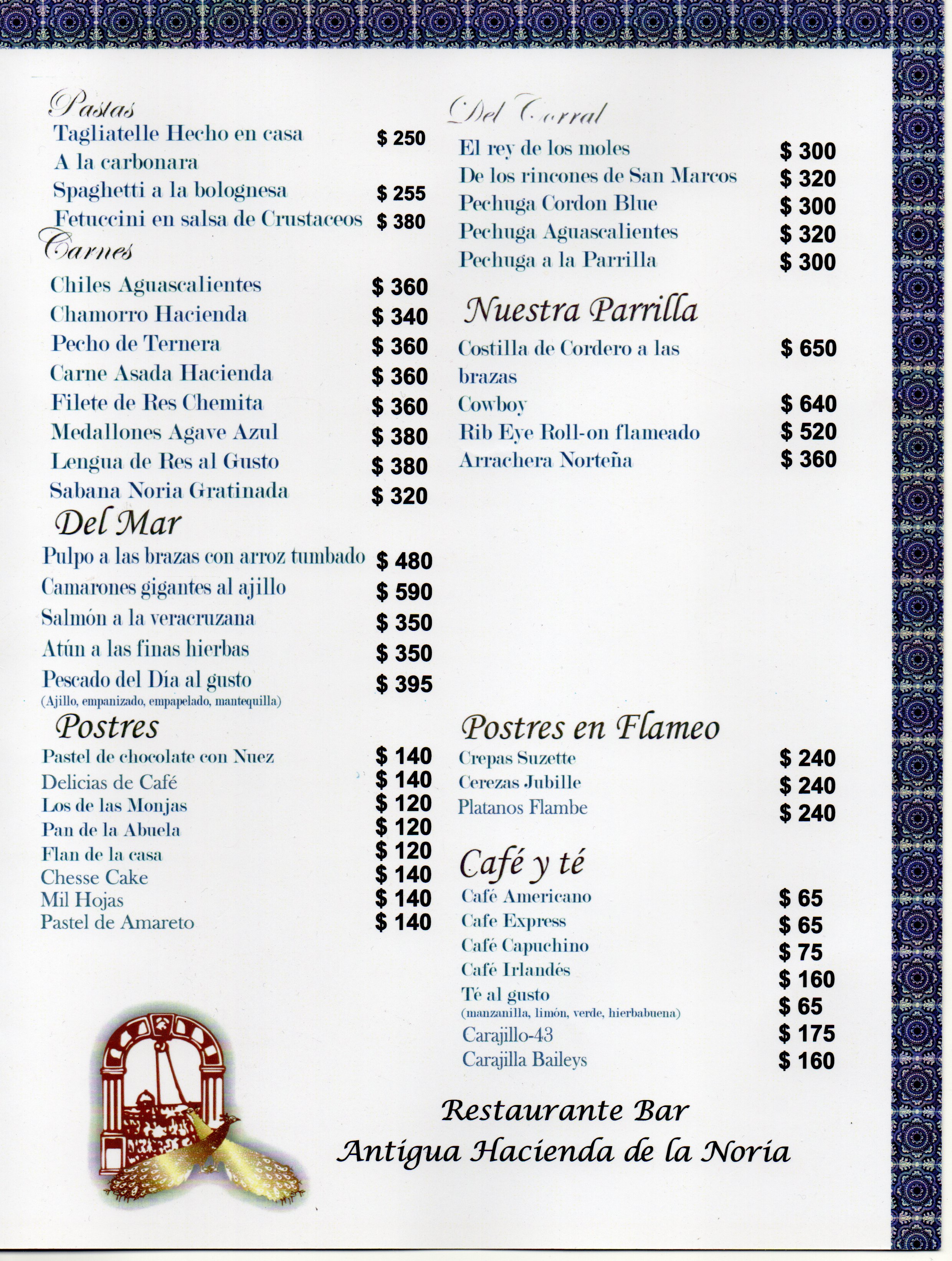 Página 3 del Menú de Comidas